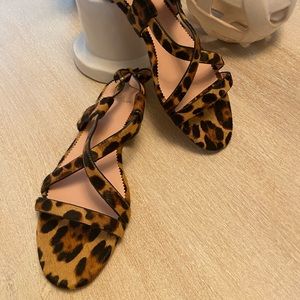 *New* J.Crew Calf-hair Leopard Sandals